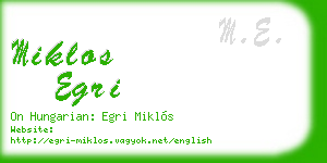miklos egri business card